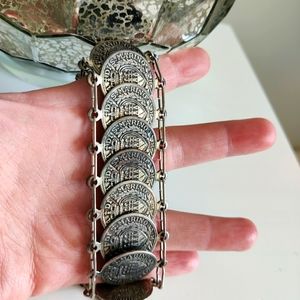 Vintage Republica Di S Marino Coin Medallion Bracelet